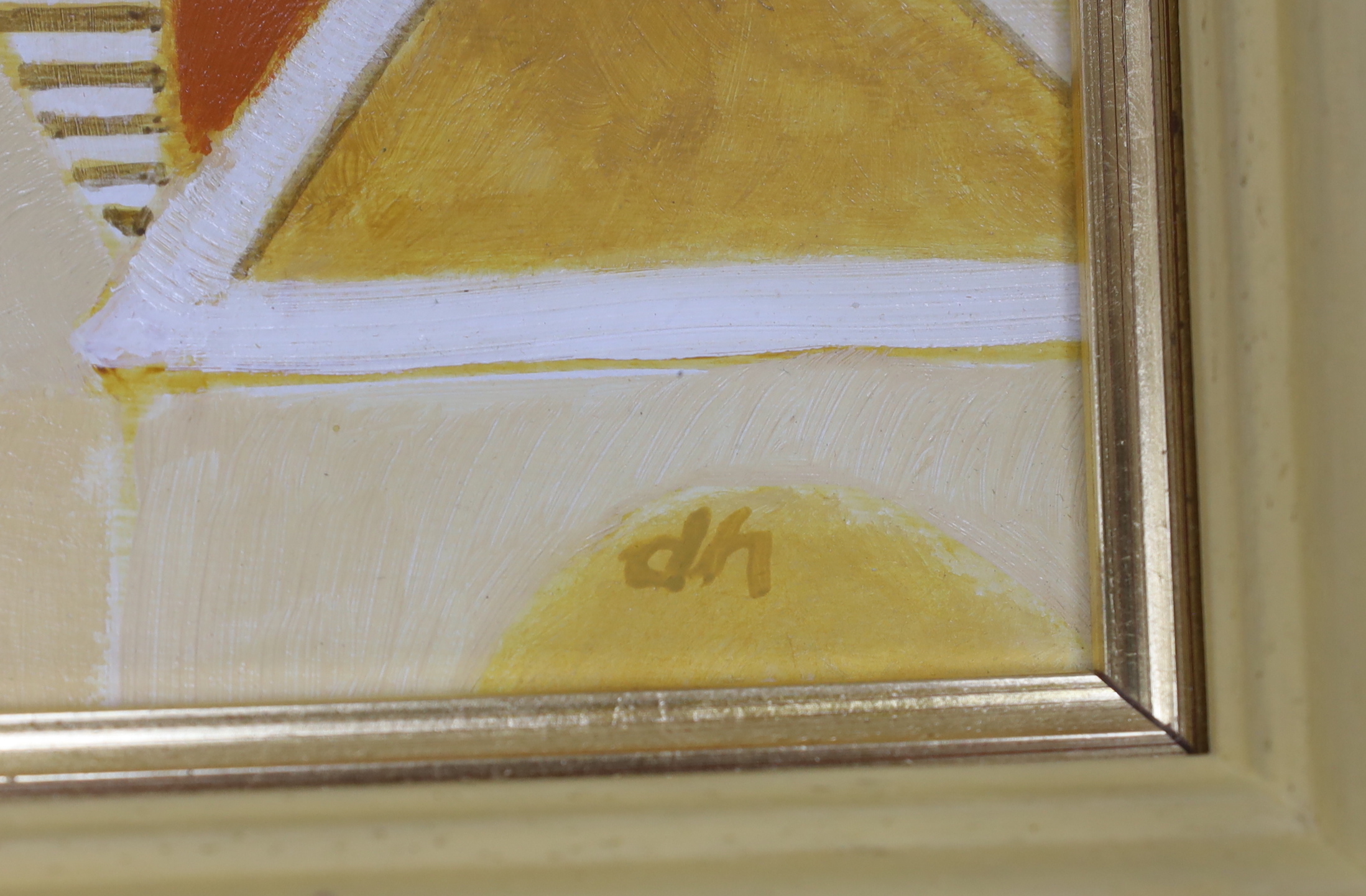 David Humphreys (b.1937), mixed media, 'Siena-etude II', initialled and inscribed verso, 27 x 27cm